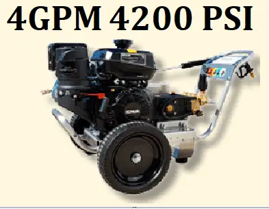 4 GPM 4200 PSI Belt Drive Cold Water Pressure Washer - Powerful Cleaning for Your Home!